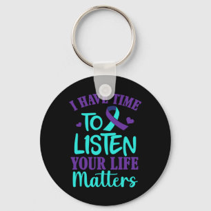 Ha tid att lyssna på Suicide Awareness Gift Nyckelring