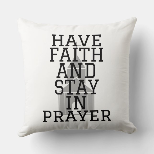 Ha tillit till Prayer Bold Kudde (Baksida)