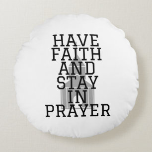 Ha tillit till Prayer Bold Rund Kudde