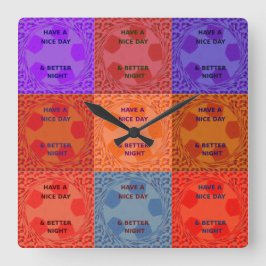 Ha trevliga färger för en dag rund klocka