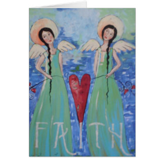 Ha troänglar hälsningskort