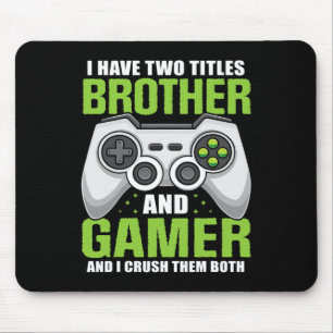 Ha två titlar Brother Gamer Funny Video Game Boy Musmatta