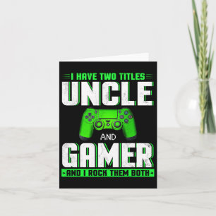 Ha två titlar Farbror Och Gamer Glad Fars Dag Kort