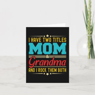 Ha två titlar Mamma och Mormor Rolig mors dag Kort