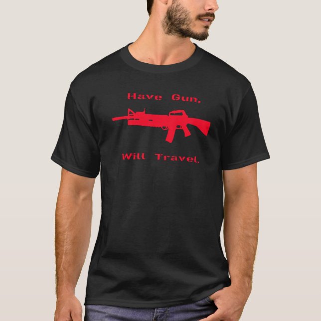 Ha vapnet att ska reser t-shirt (Framsida)