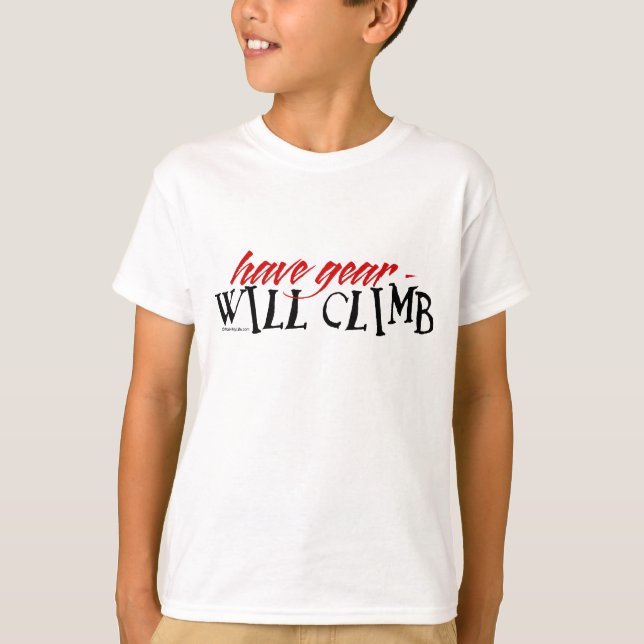 Ha växel - kommer att klättra t-shirt (Framsida)