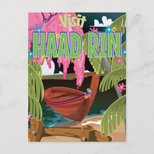Haad Rin Thailand resemapp poster Vykort (Framsida)