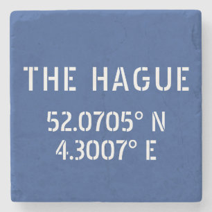 Haag Latitude Longitud Blue Stenunderlägg