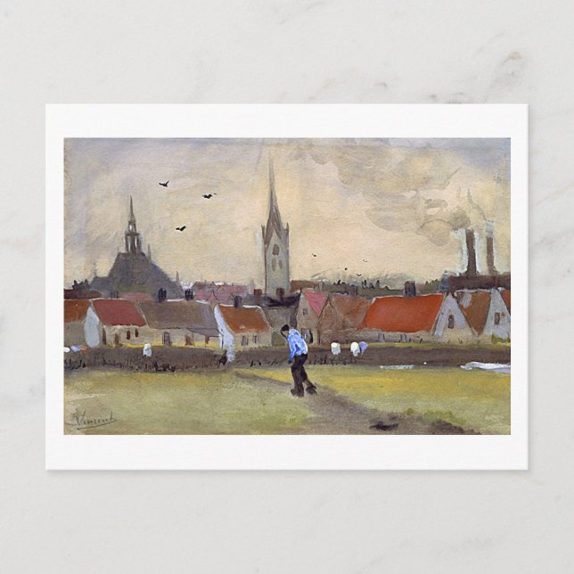Haag med ny kyrka, Van Gogh Fine Art Vykort (Framsida)