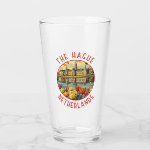 Haag Nederländska retro Distress Circle Glaskopp