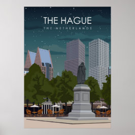 Haag Nederländska Vintage resor Poster