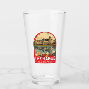 Haag Netherlands Travel Art Emblem Glaskopp