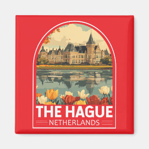 Haag Netherlands Travel Art Emblem Magnet