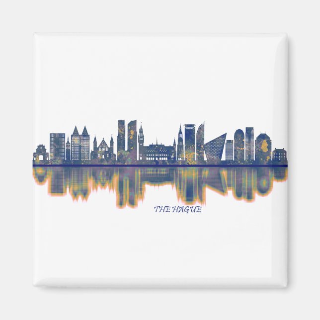 Haag Skyline Magnet (Framsidan)
