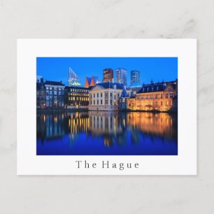 Haag-skylten med blått vykort
