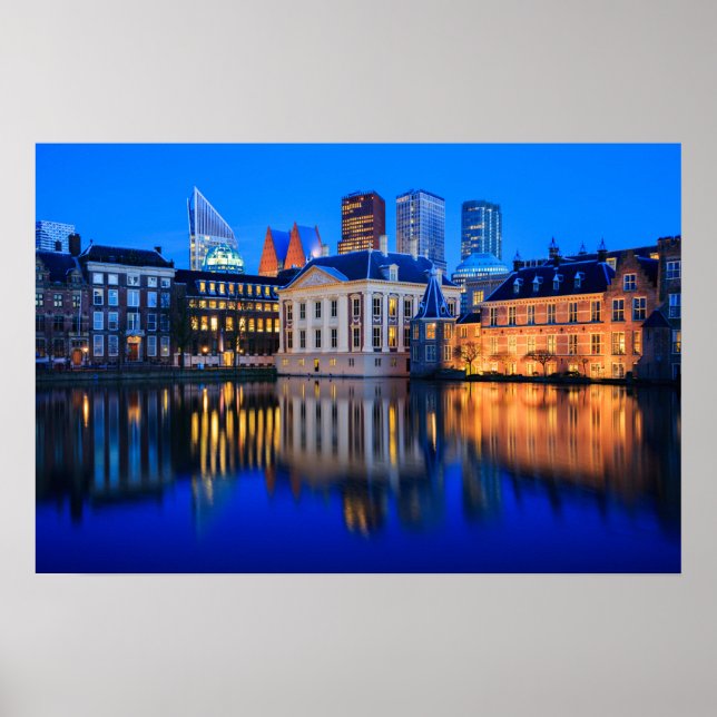 Haag-skylten vid blått poster (Framsidan)