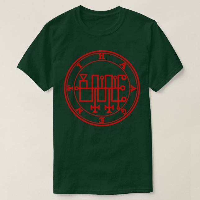 Haagenti Ars Goetia Sigil Red T Shirt (Design framsida)