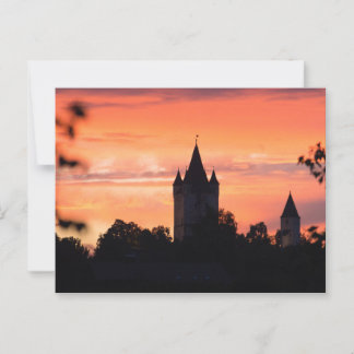 HAAGER SCHLOSSTURM & KLEINER SCHLOSSTURM AM ABEND VYKORT