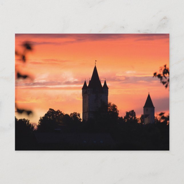 HAAGER SCHLOSSTURM & KLEINER SCHLOSSTURM AM ABEND VYKORT (Framsida)