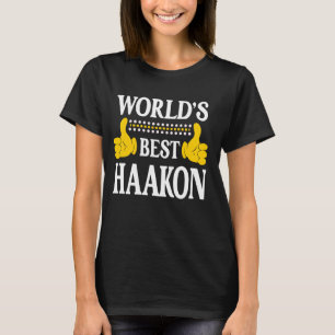 Haakon Personal Namn Funny First Namn World's Best T Shirt