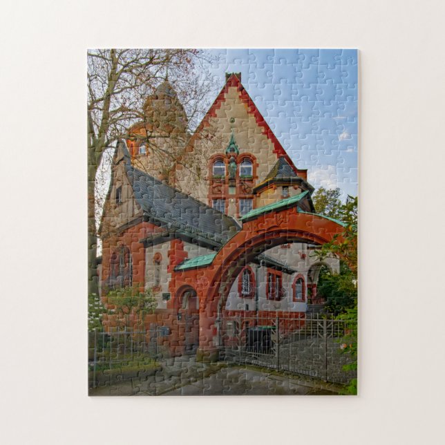 Haardt Corner House Darmstadt Hesse Tyskland. Pussel (Vertikal)
