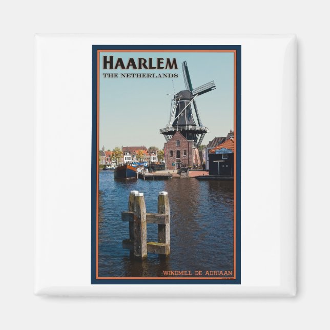 Haarlem - Adriaan Kvarn Magnet (Framsidan)