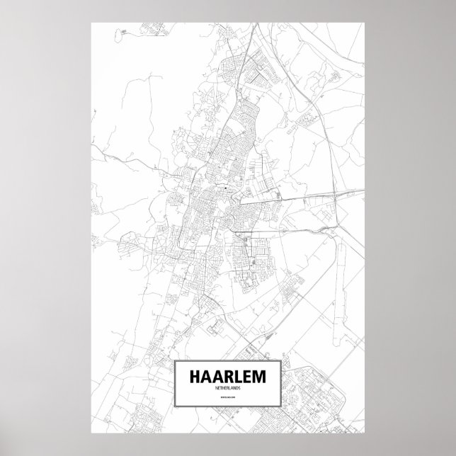 Haarlem, Nederländerna (svart på vitt) Poster (Framsidan)
