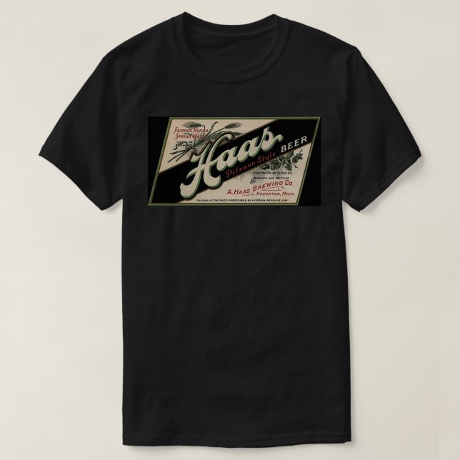 Haas Beer T T Shirt (Design framsida)