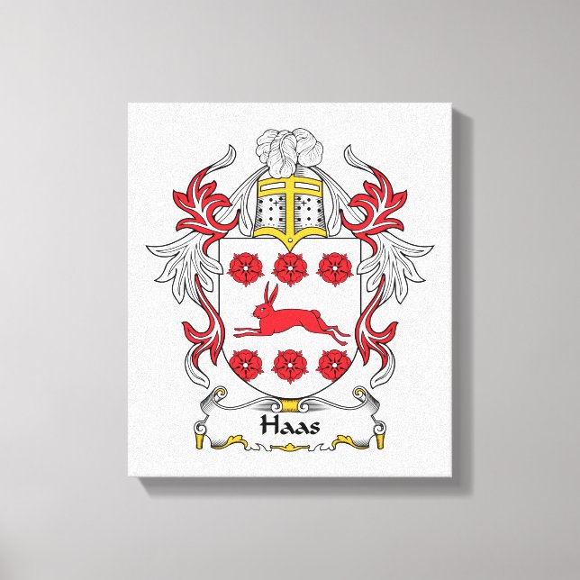 Haas Family Crest Canvastryck (Framsida)