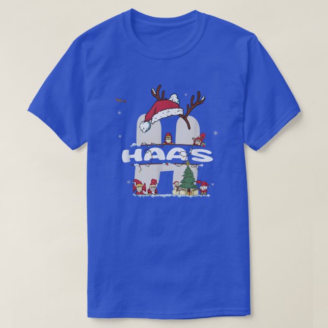 Haas-julen Haas Namn för lustig Julafton T Shirt (Design framsida)