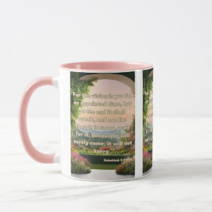 Habakkuk 2:3 KJV Bible Verse Pic Two-Tone Mugg
