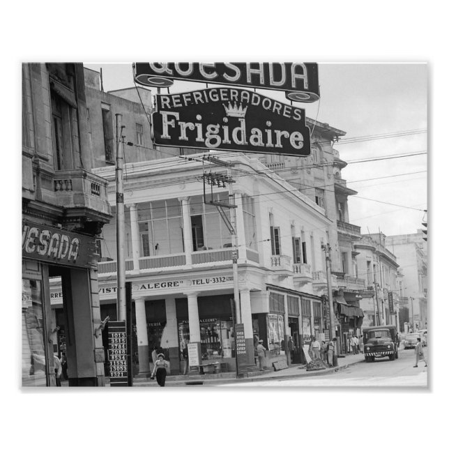 Habana Cuba Lamparas Quesada 1955 Fototryck (Framsidan)
