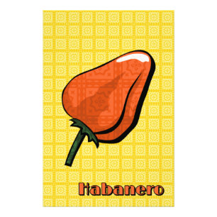 Habanero Chili Pepper Art-utskrift Fototryck
