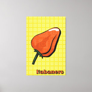 Habanero Chili Pepper Canvas Art