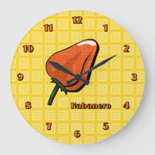 Habanero Chili Pepper Clock Stor Klocka