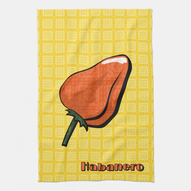 Habanero Chili Pepper Kitchen Towel Kökshandduk (Vertikal)