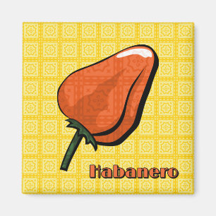 Habanero Chili Pepper Magnet