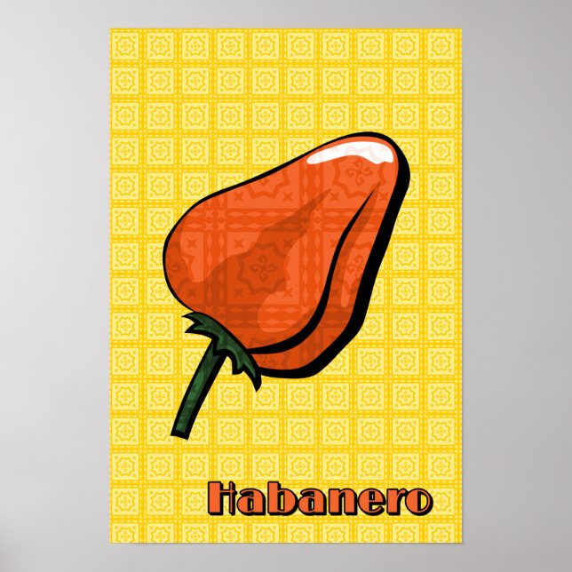 Habanero Chili Pepper Poster (Framsidan)