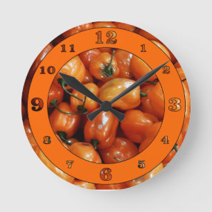 Habanero Chilies numrerad Rund Klocka