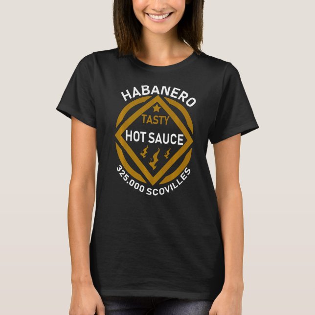 Habanero Hett Chili Sauce Halloween Costume T Shirt (Framsida)