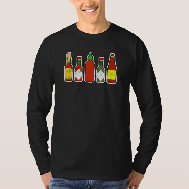 Habanero Hett Sauce Foodie Spicy Hett Ghost Chili  T Shirt (Framsida)