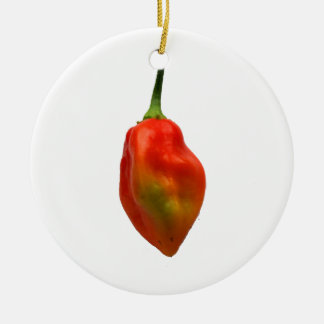 Habanerosingelpeppar fotograferar julgransprydnad keramik