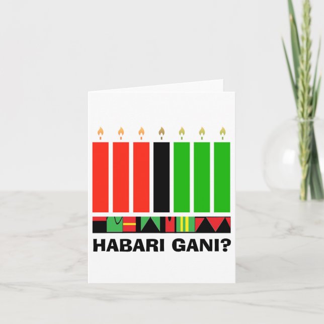 Habari Gani Greeting Card av A. McDaniel Kort (Framsida)