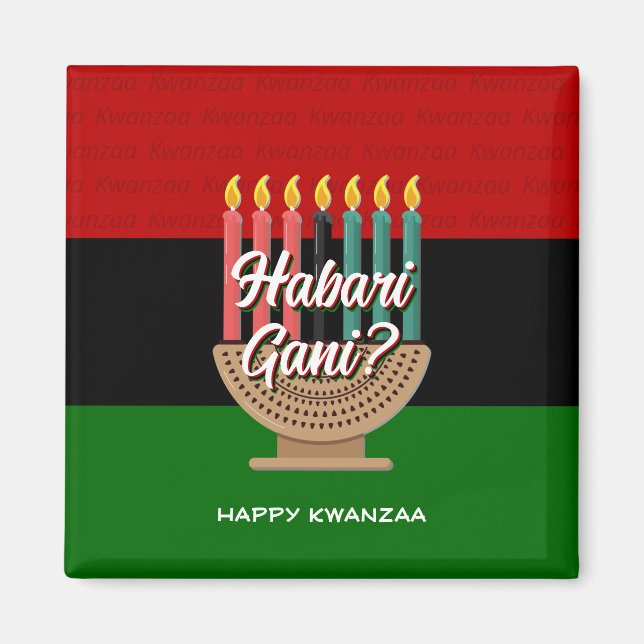 HABARI GANI Kwanzaa Magnet (Framsidan)