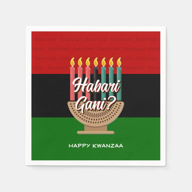 HABARI GANI Kwanzaa Papper Pappersservett (Framsidan)