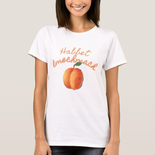 Habbet Lmaskinmach Apricot Funny Marockos fotboll T Shirt (Framsida)