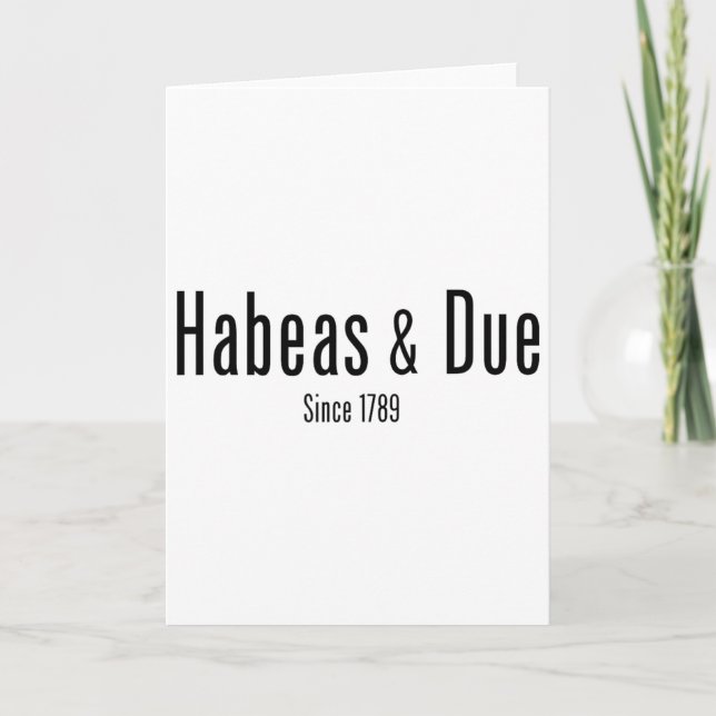 Habeas Corpus Rättssäkerhet Sedan 1789 Minimal Kon Kort (Framsida)