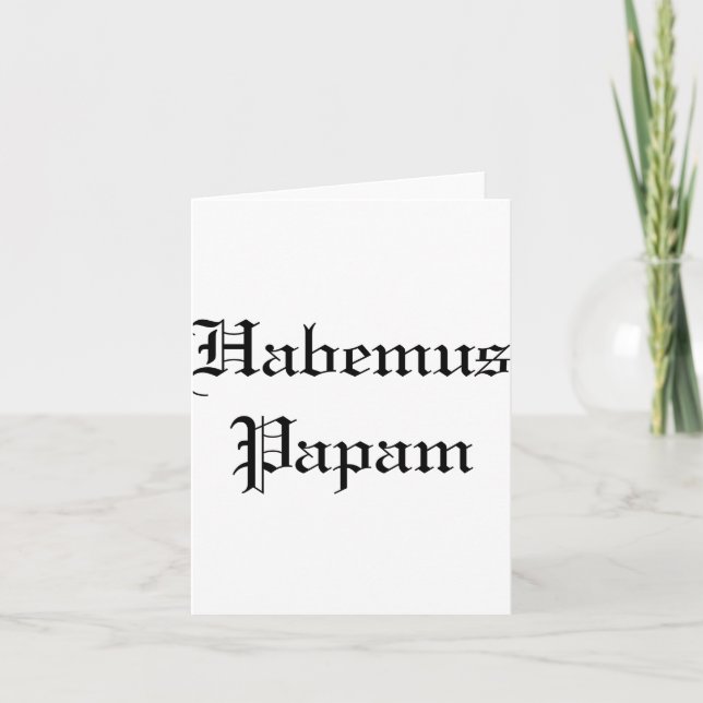 Habemus Papam Ny Påve  Kort (Framsida)