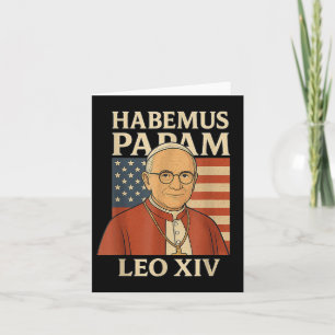Habemus Papam Pope Leo Xiv American Flagga katolik Kort