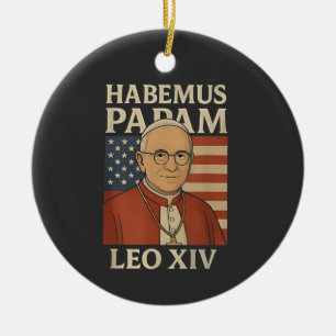Habemus papam Pope Leo XIV Christian Church Julgransprydnad Keramik
